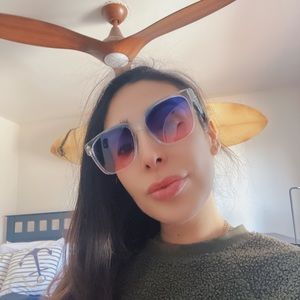 Reflective color block sunglasses